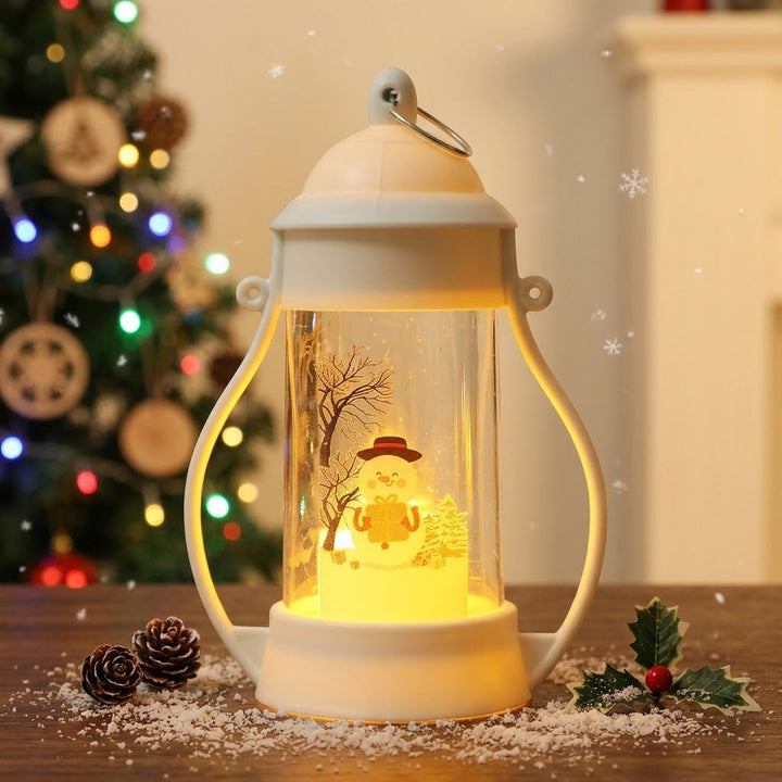 LED Decorative Lantern with Christmas Design