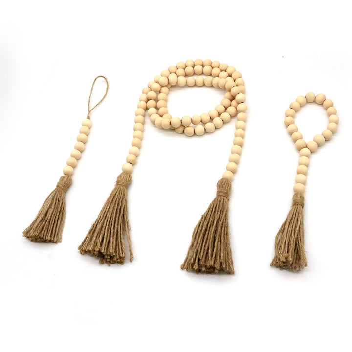 Decorative wooden bead ribbon