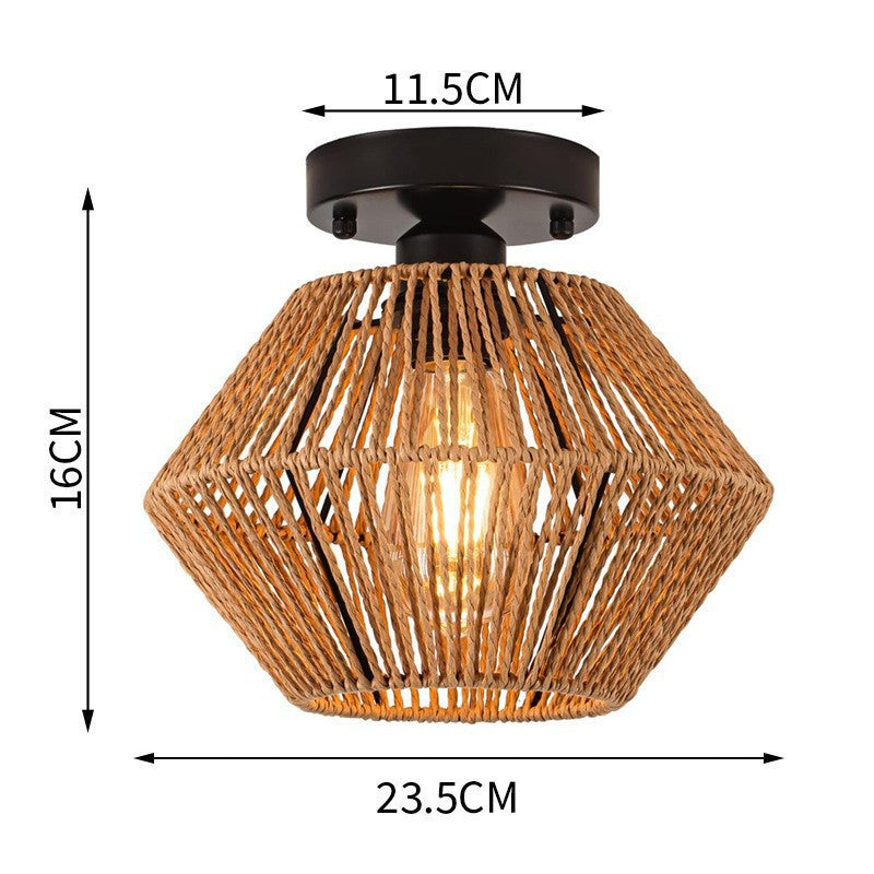 Rattan ceiling light