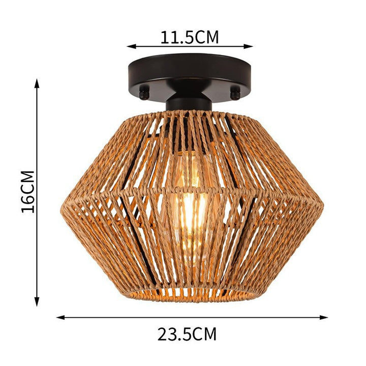 Rattan ceiling light