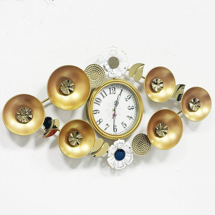 Elegant Decorative Wall Clock with Floral Accents