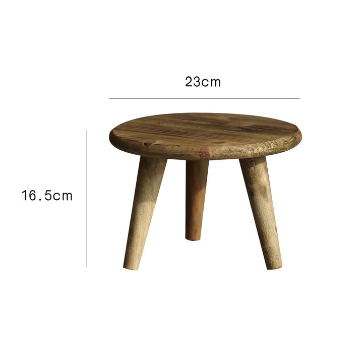 Stylish side table made of natural wood