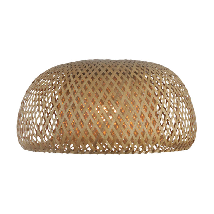 Elegant pendant lamp made of hand-woven rattan