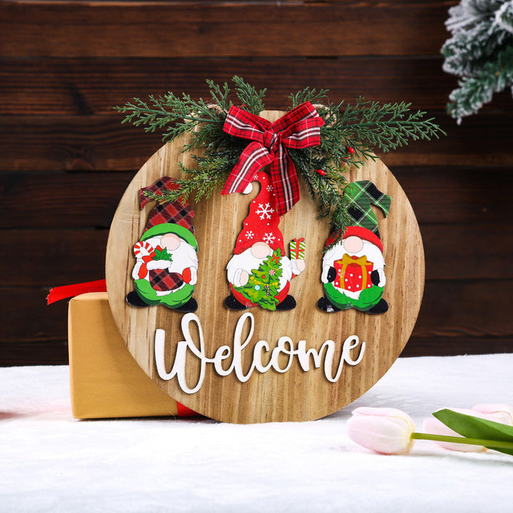 Welcome sign with festive design
