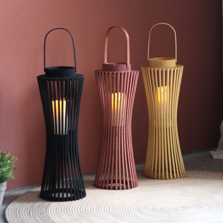 Modern lantern with braided design