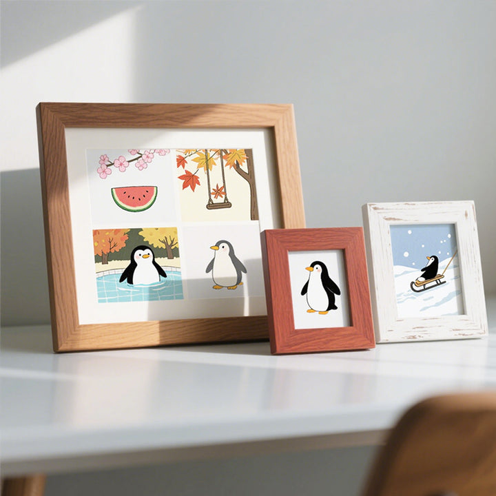 Whimsical Penguin Themed Art Frame