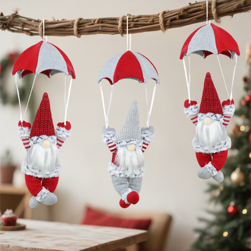 Decorative Santa Claus figure with parachute