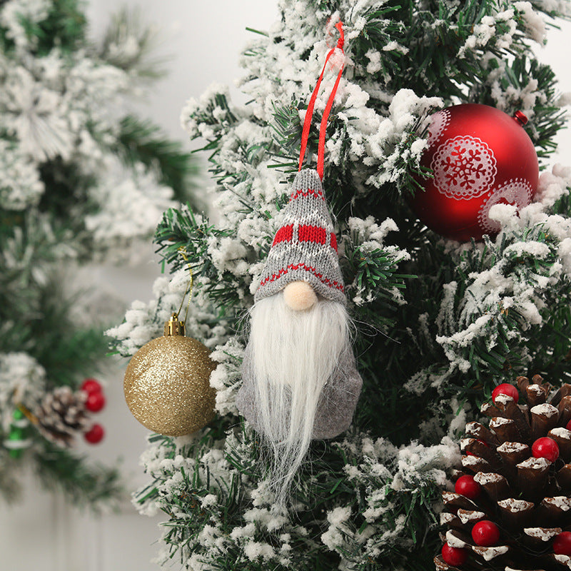 Cute Christmas tree decoration in gnome design