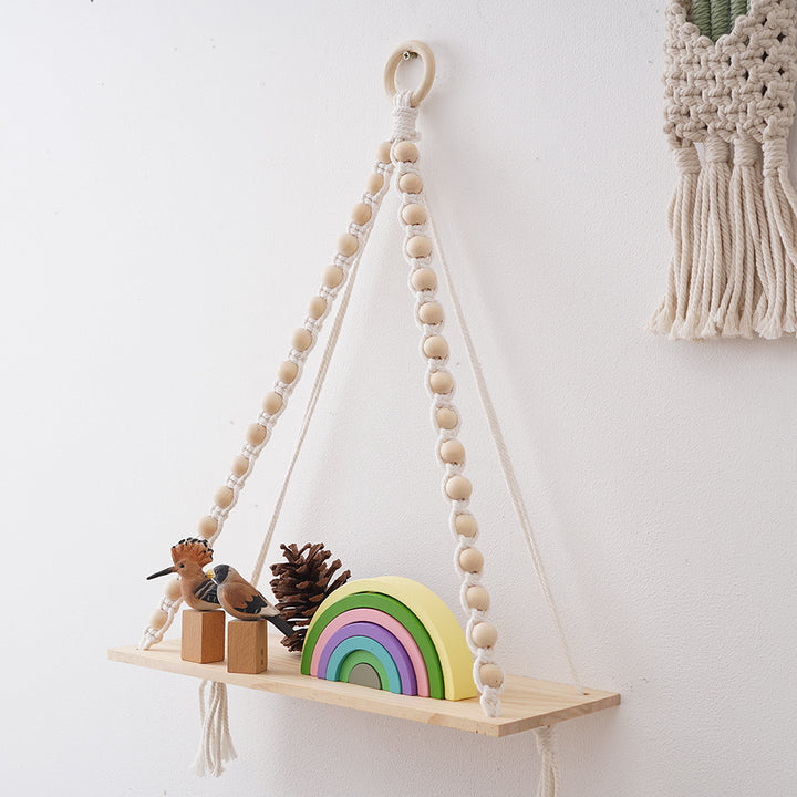 Macramé Wooden Shelf