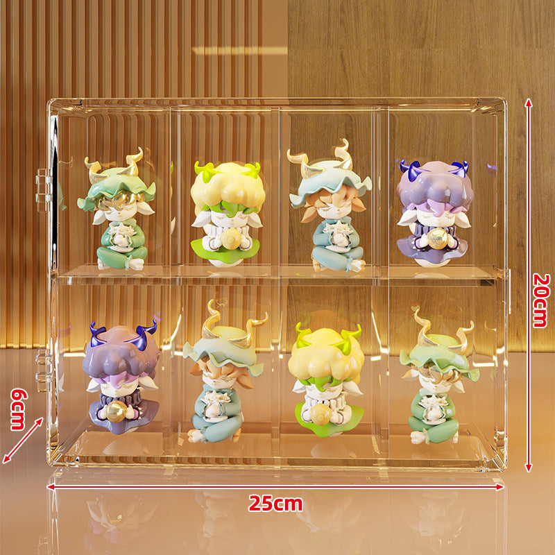 Clear Acrylic Modular Multi-Compartment Miniature Figurine Display Case