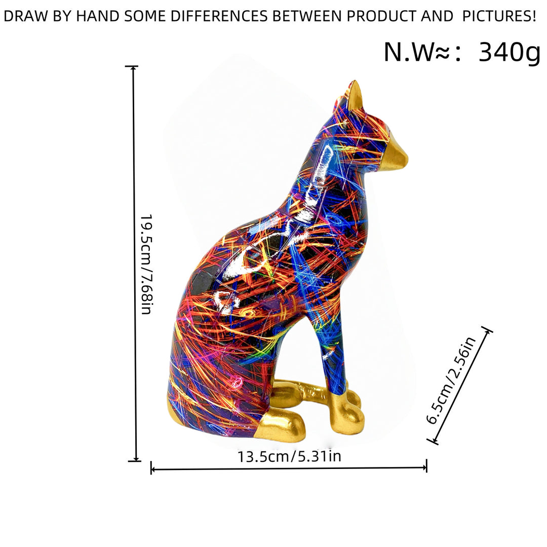 Decorative cat statue in modern art style