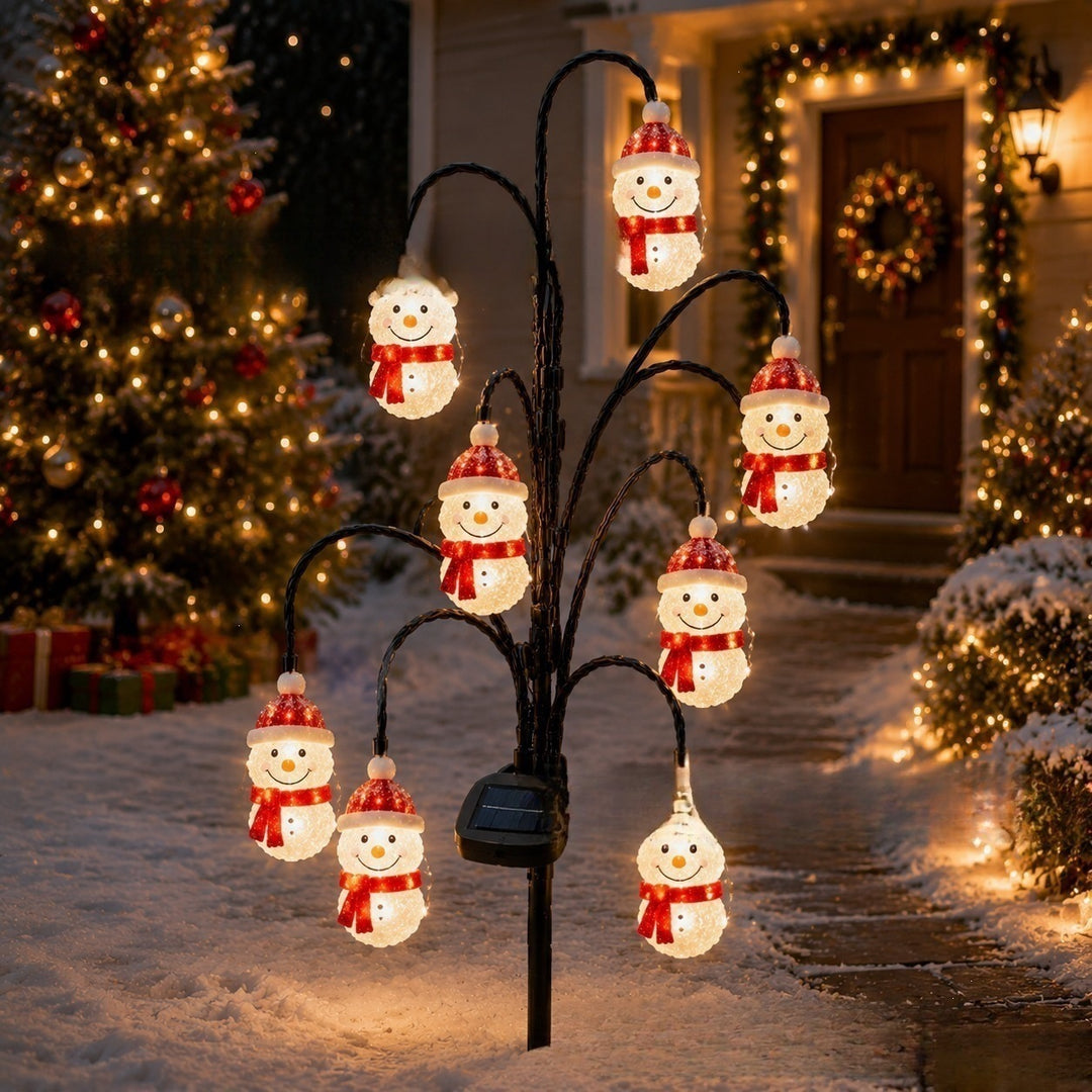 Outdoor Solar-Powered Reindeer LED String Light Garland