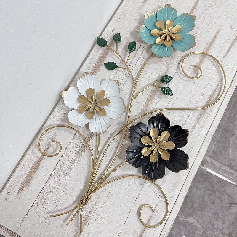 3D Floral Metal Wall Art
