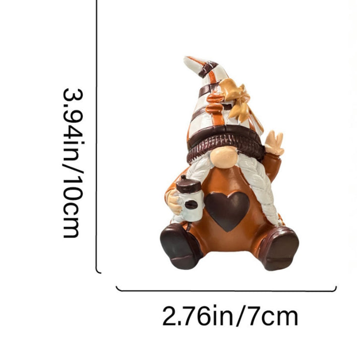 Whimsical Coffee Gnome Figurine