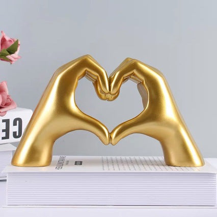 Decorative Heart-Hand Statue