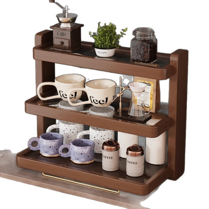 Wooden frame shelf