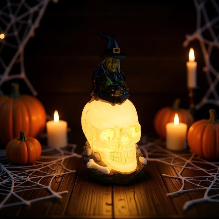 Creepy Witch Head Statue