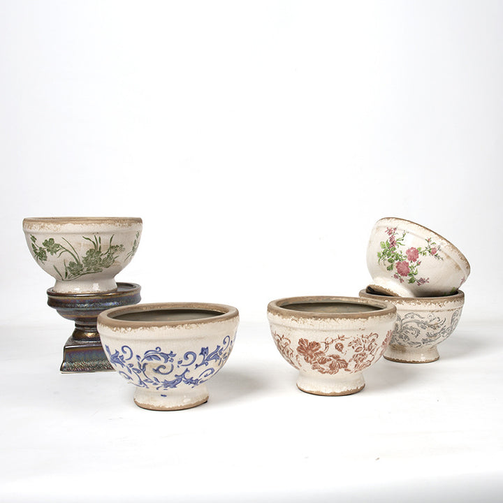 Floral Ceramic Planter