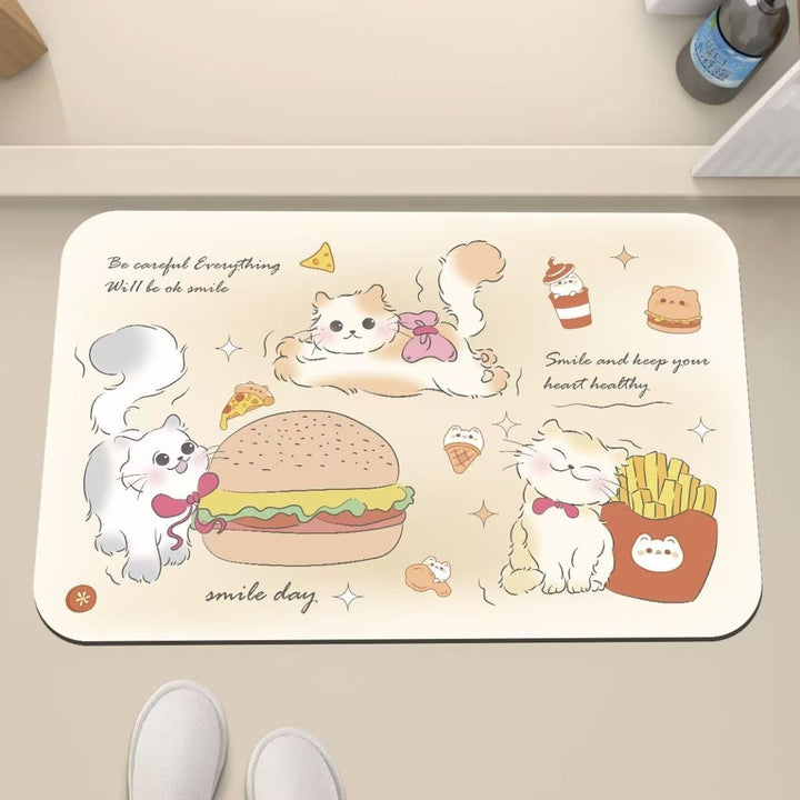 Playful Cat-Themed Anti-Fatigue Mat