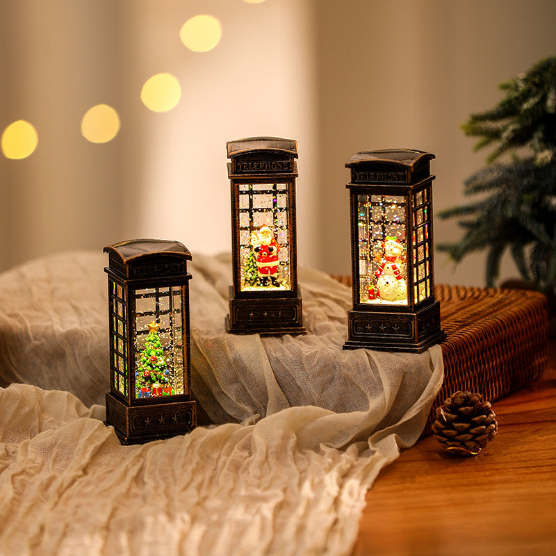Nostalgic Christmas lantern with LED lighting