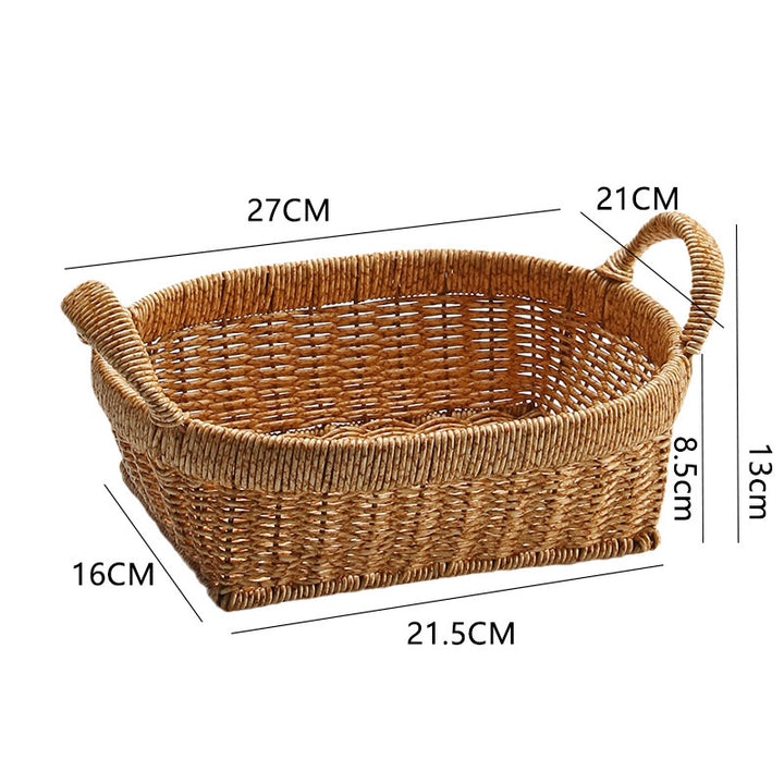 Elegant Handwoven Oval Storage Bowl