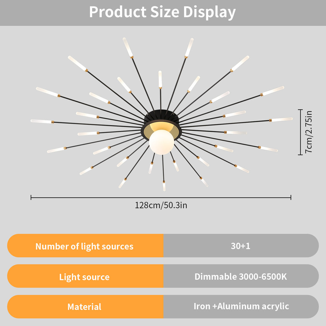 Modern Starburst Ceiling Light