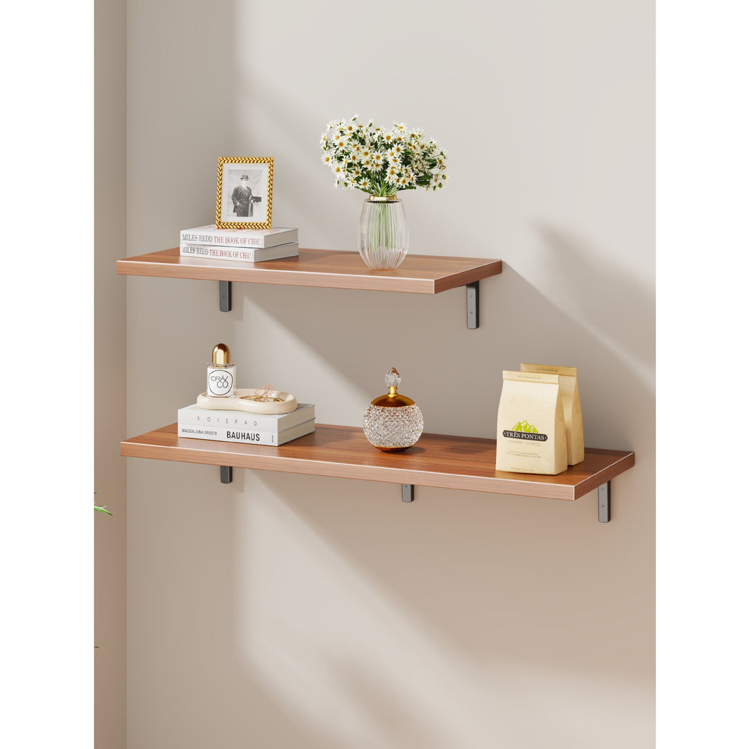 Long Narrow Floating Wall Shelf Kit with Concealed Heavy-Duty Brackets