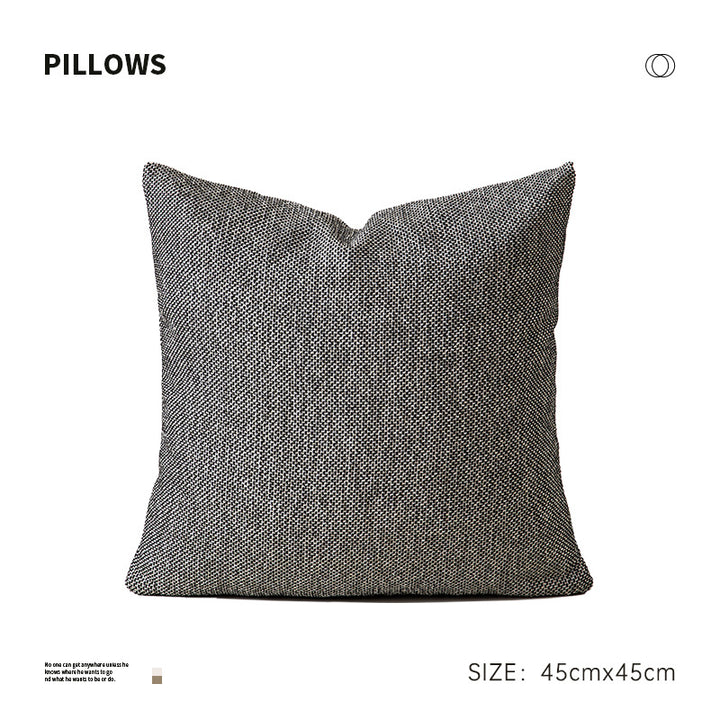 Square decorative pillow made of tightly woven bouclé blend fabric with textured surface and concealed zipper