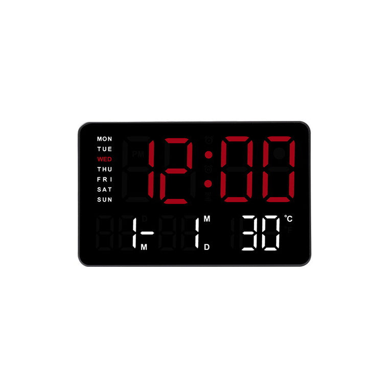 Digital Wall Clock with Temperature and Date Display