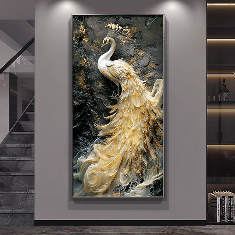 Elegant Framed Peacock Art Print