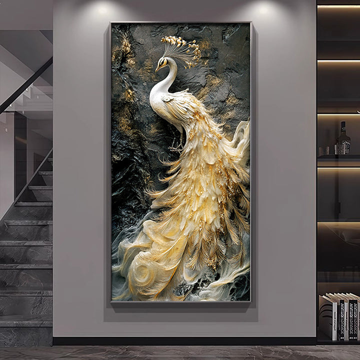 Elegant Framed Peacock Art Print