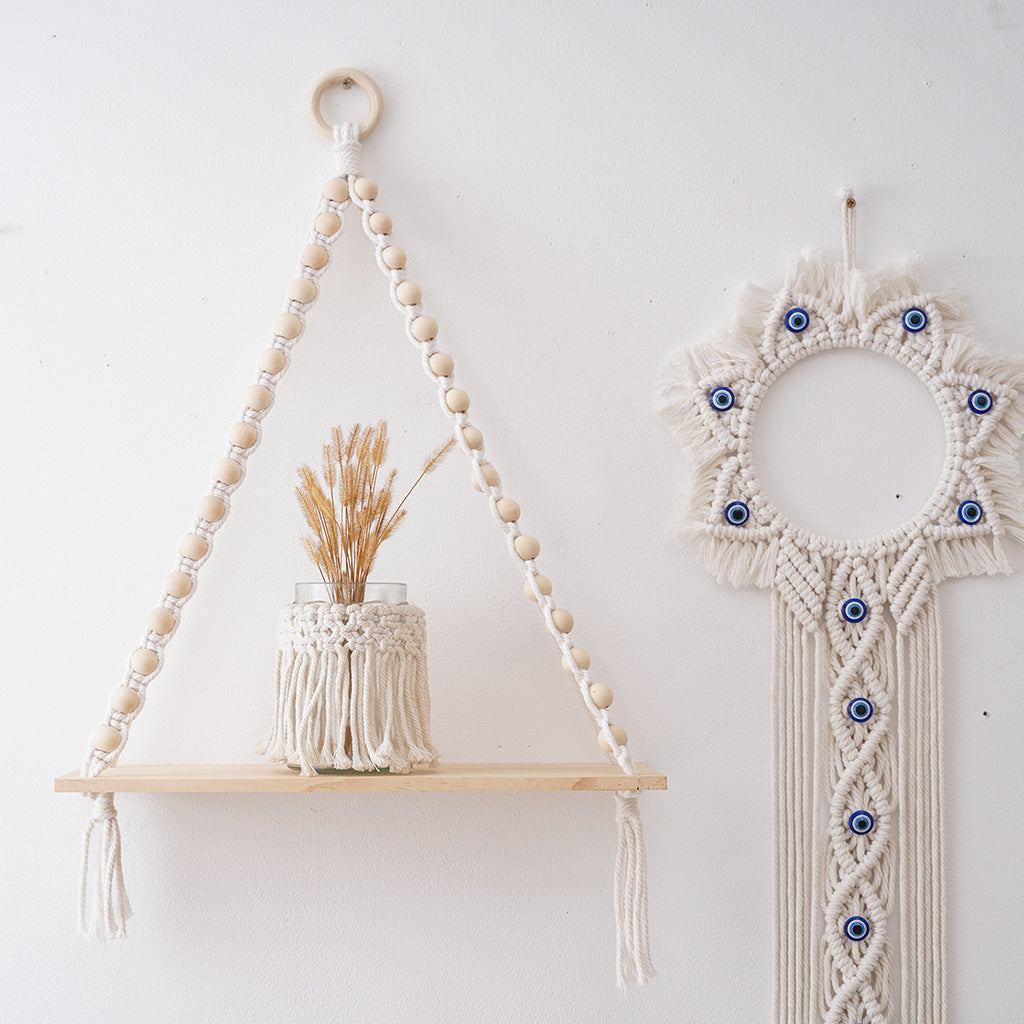 Macramé Wooden Shelf