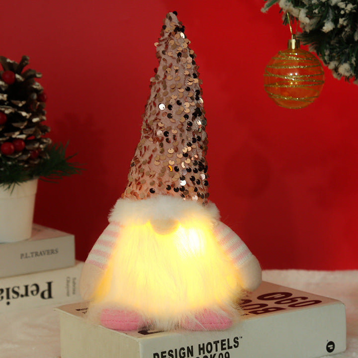 Decorative Christmas gnome with lighting
