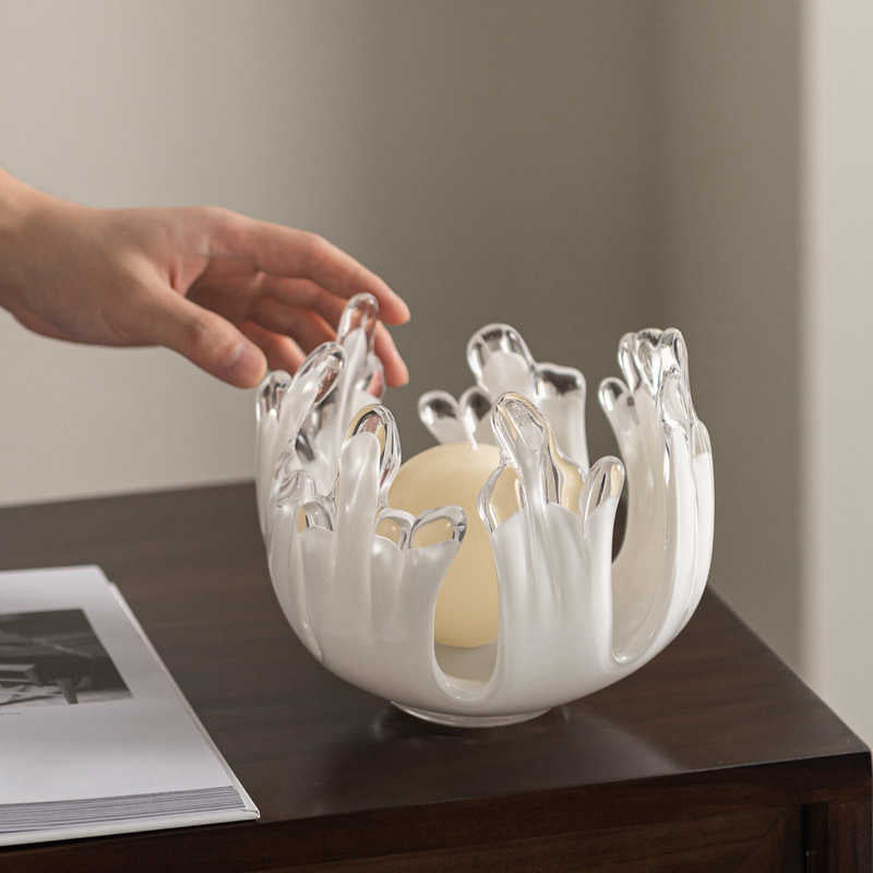 Sculptural Resin Splash Centerpiece Bowl