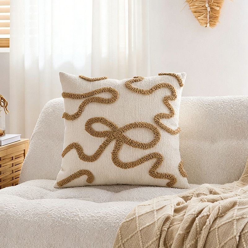 Decorative Textured Throw Pillow for Sofa Decor