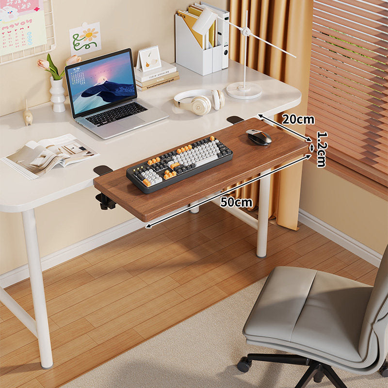 Long Under-Desk Pull-Out Sliding Keyboard and Work Surface Shelf