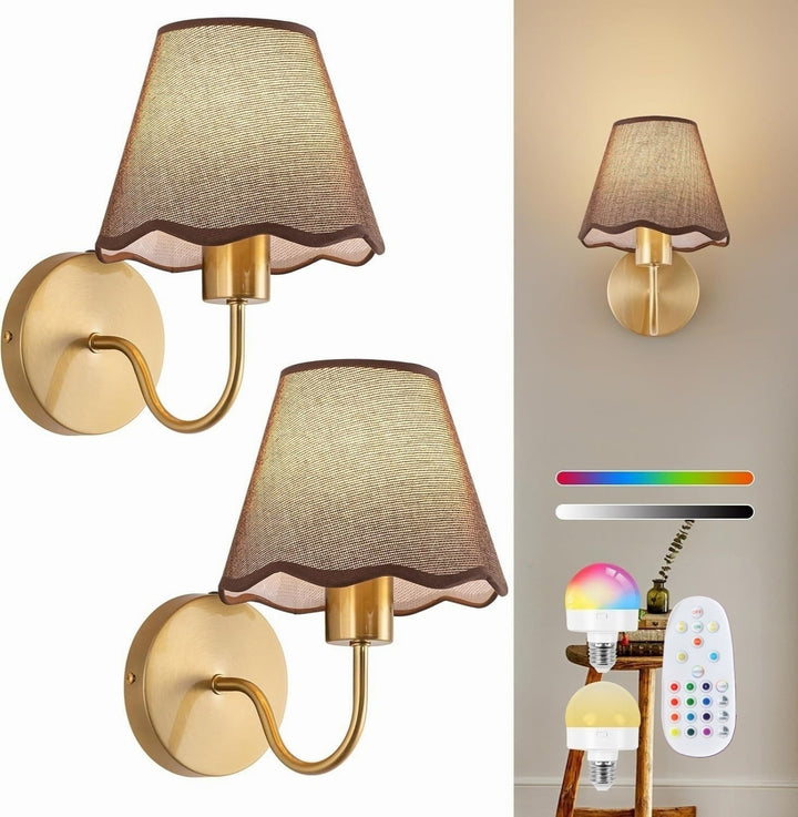 Modern fabric wall lamp