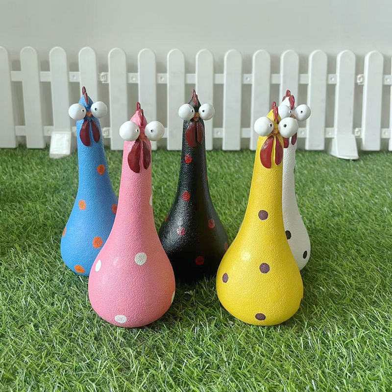Playful Decorative Chicken Figurine