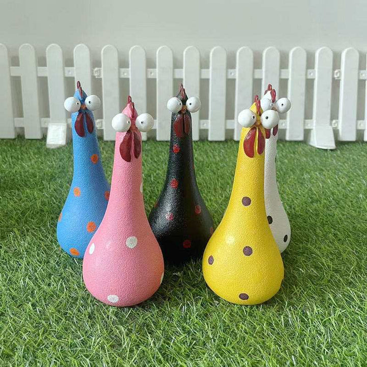 Playful Decorative Chicken Figurine