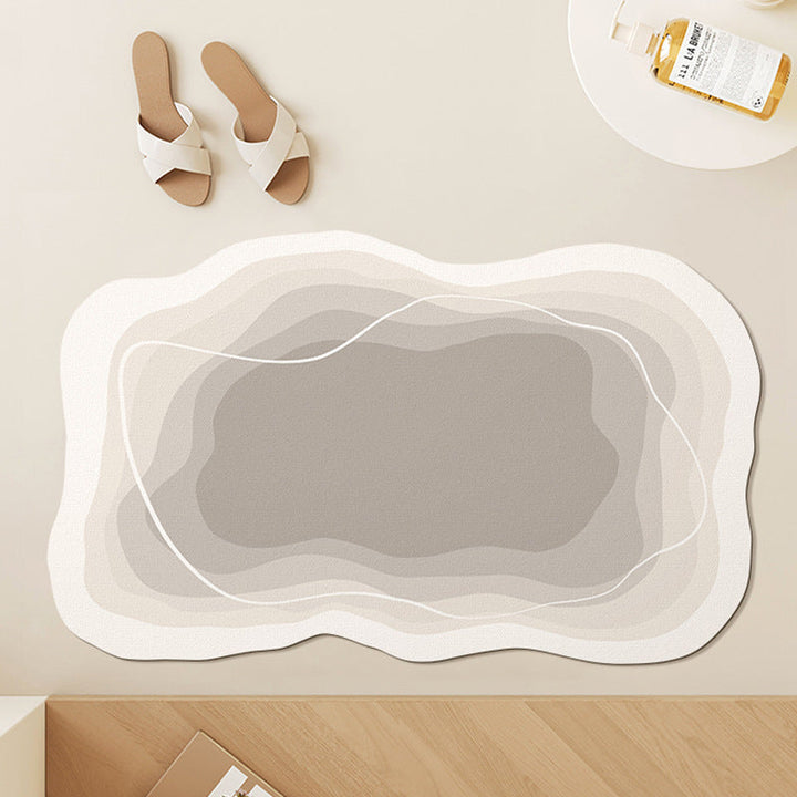Modern Abstract Contoured Bath Mat