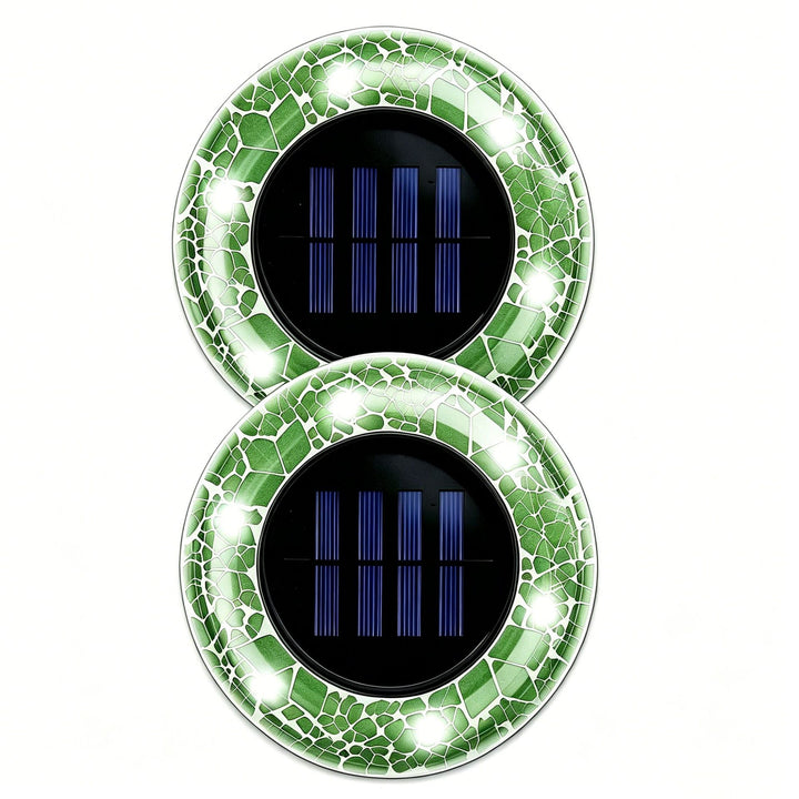 Solar Mosaic Glass Garden Path LED Spotlights