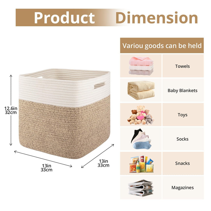 Functional storage basket with carrying handles
