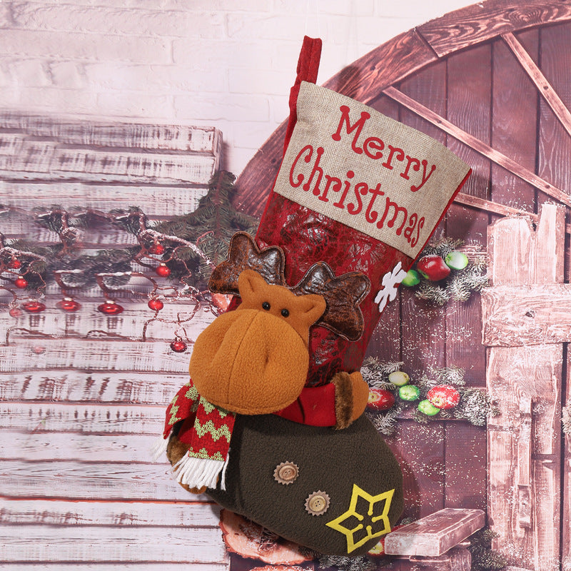 Cute Christmas stocking with snowman motif
