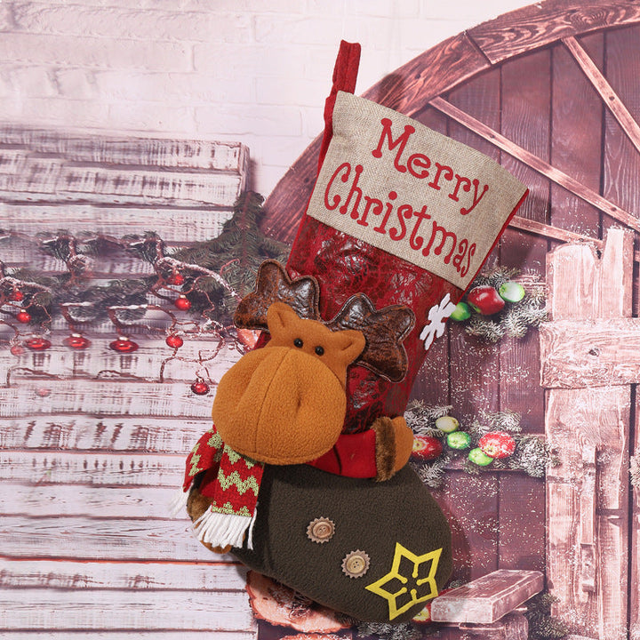 Cute Christmas stocking with snowman motif