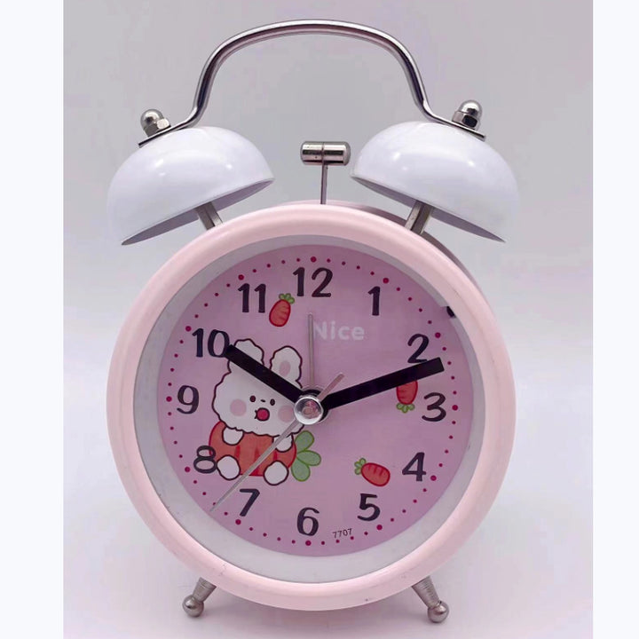 Nostalgic children's alarm clock with cheerful animal motif