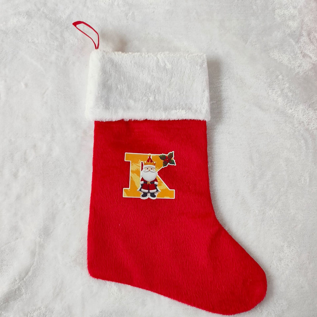 Festive Christmas stocking with customizable design