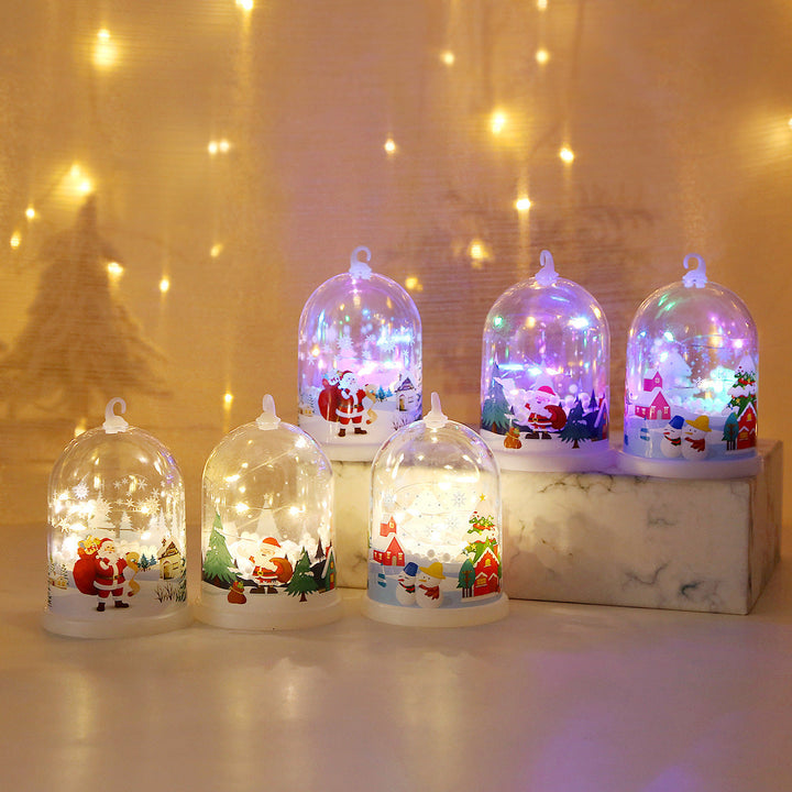 LED Christmas lighting glass dome