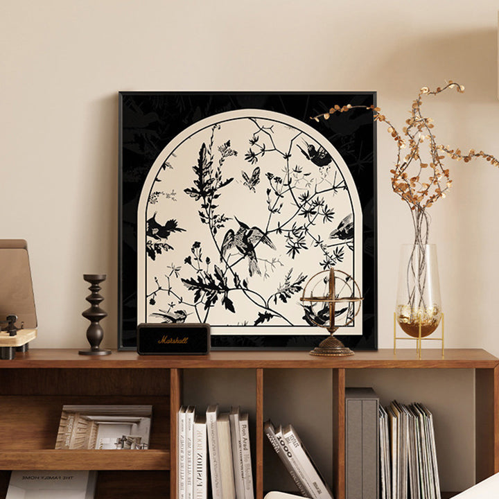 Framed Botanical Bird Illustration Print