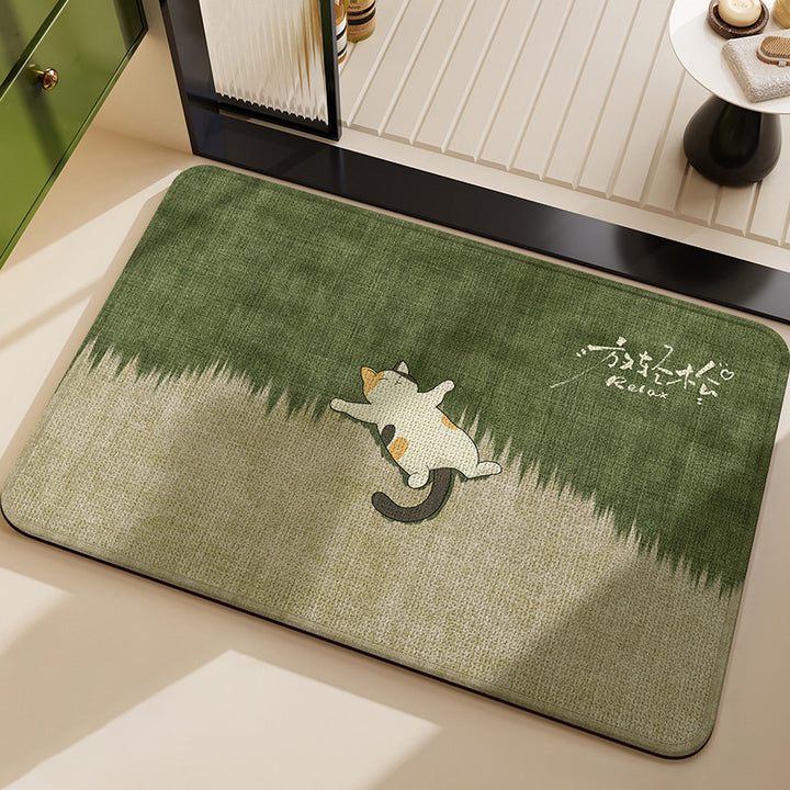 Mountain Landscape Bath Mat for Bathroom Decor