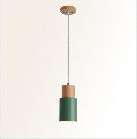 Modern Wooden and Metal Pendant Light